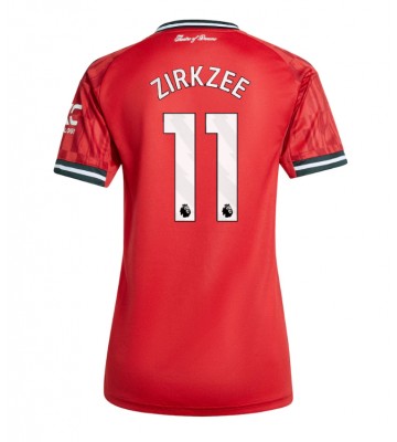 Manchester United Joshua Zirkzee #11 Primera Equipación Mujer 2025-26 Manga Corta